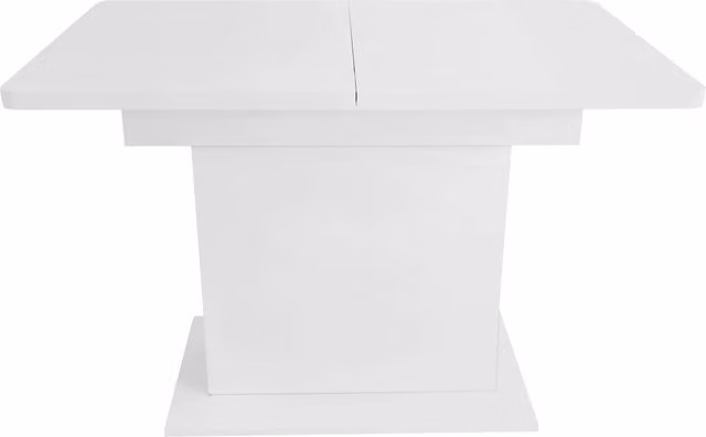 Home Touch Interior Modern Extendable Rectangular Dining Table with Storage in White