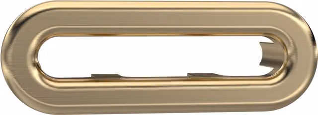 Balterley Oval Basin Overflow Cover in Brushed Brass, 50 x 26 mm