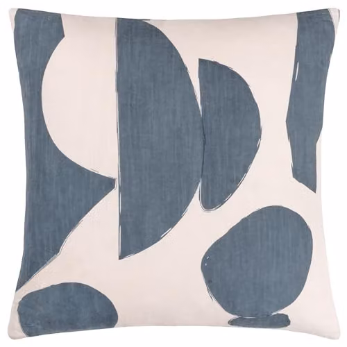 Riva Home Meta Abstract Cushion in Dusk Blue, Cotton with Polyester Filling, W/D/H: 55 x 55 x 55 cm – 2