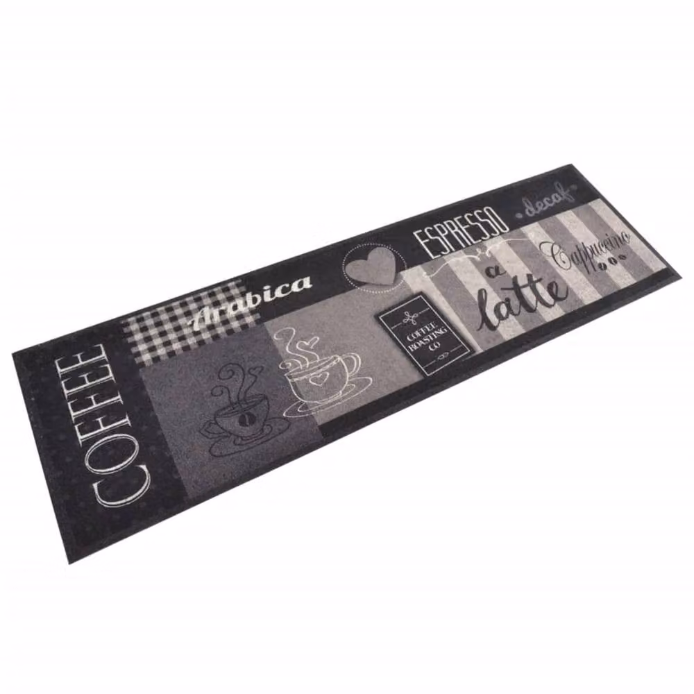 Berkfield Home Washable Velvet Kitchen Rug in Coffee Black, W: 45 cm, L: 150 cm – 2