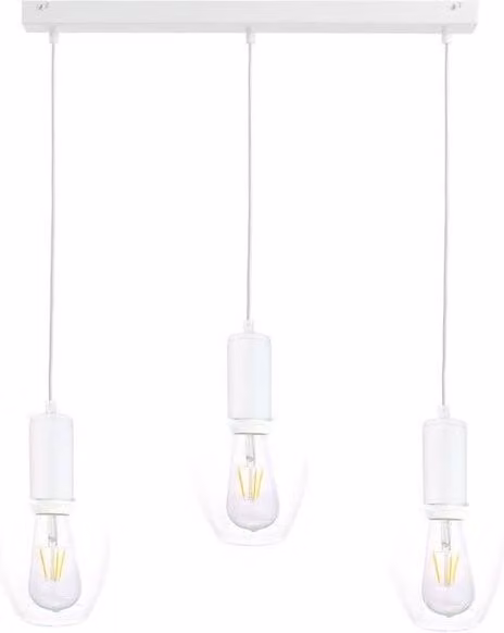 Netlighting Verre Bar Pendant Ceiling Light, White, 60 cm, 3x E27