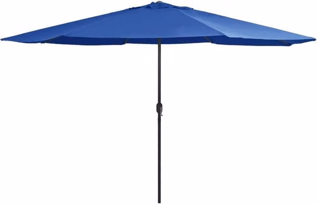 Berkfield Home Garden Parasol with Metal Pole in Azure Blue, 390 cm