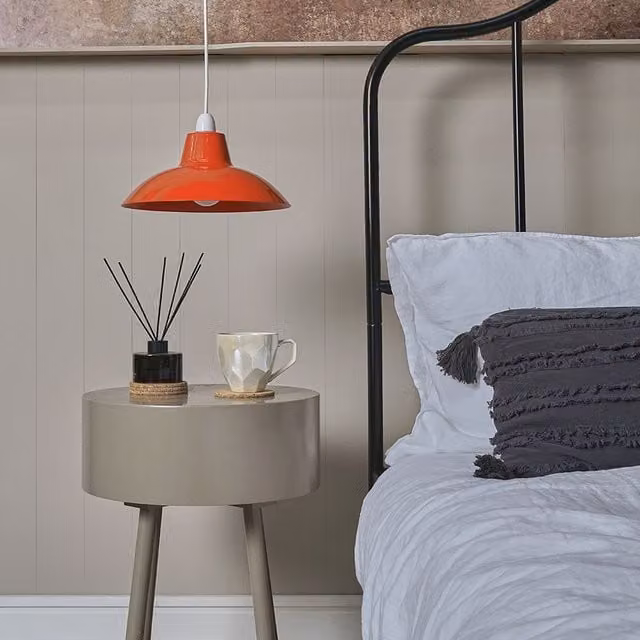 ValueLights Modern Red Metal Dome Ceiling Pendant Shade, W: 28.0 cm, H: 12.5 cm, D: 12.5 cm – 1