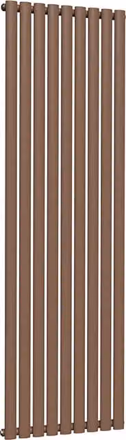 Lux Heat Oval Coloured Vertical Radiator in Coffee Bean, H 180 cm x W 54 cm
