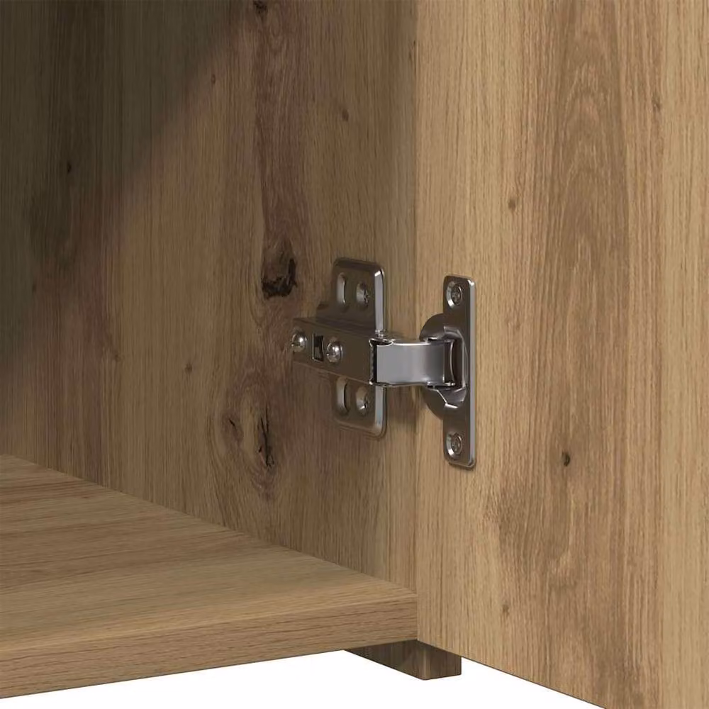 Berkfield Home Artisan Oak Sideboard in Brown, W/D/H: 93 x 42 x 30 cm – 4