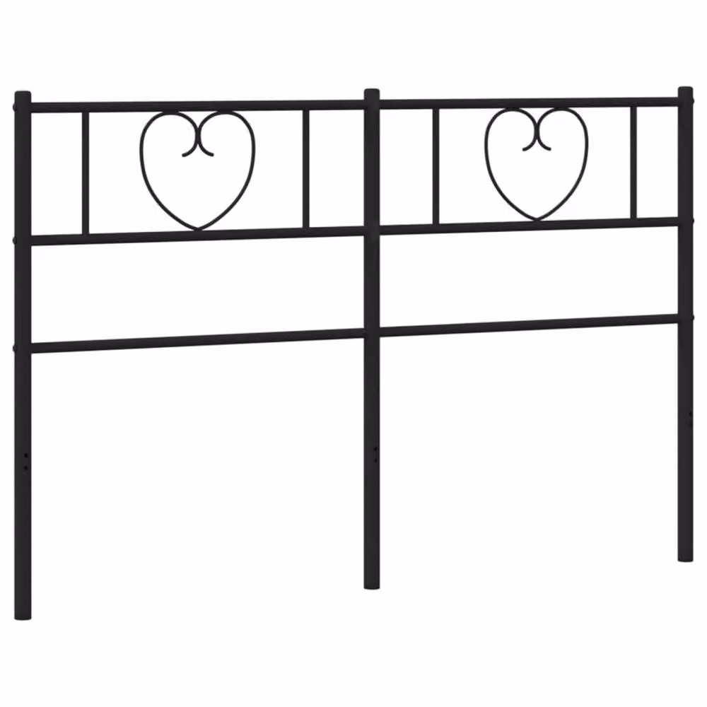 Berkfield Home Classic Metal Headboard in Black, 160 cm – 2