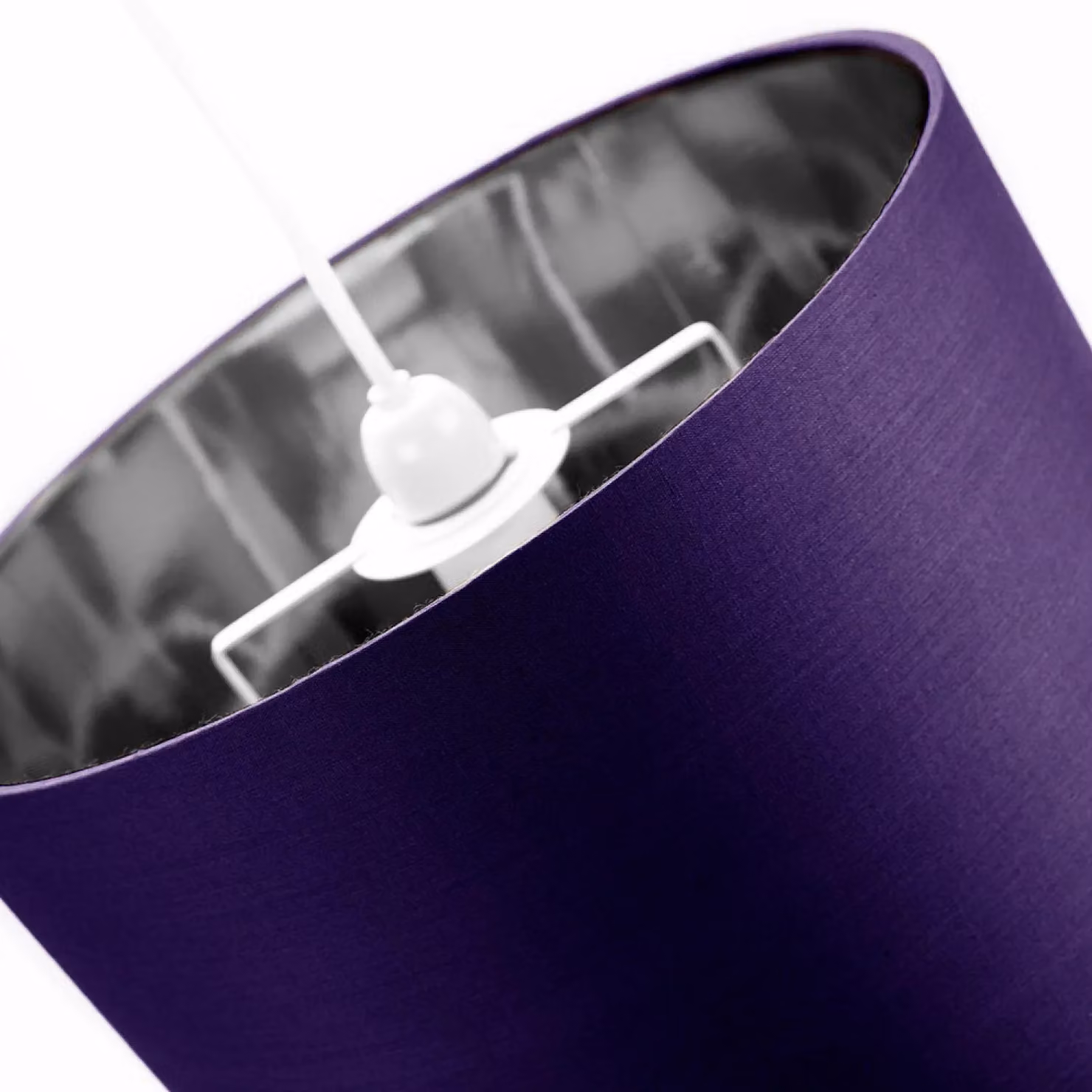 Happy Homewares Contemporary Purple Cotton Lamp Shade with Shiny Paper Inner, Diameter: 30.48 cm – 2