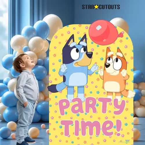 Star Cutouts Bluey & Bingo Balloon Play Backdrop, Multicolour, Width: 135 cm – 3