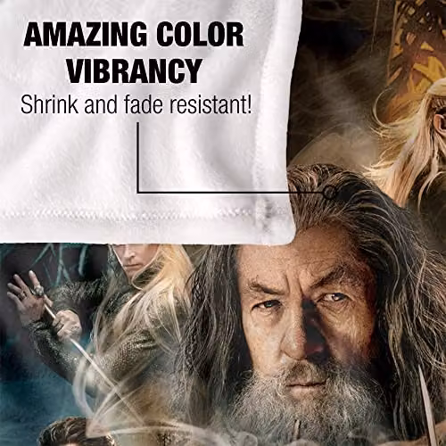 LOGOVISION The Hobbit The Desolation of Smaug Super Soft Fleece Throw Blanket, Multicolour and White, W/D/H: 152 x 127 cm – 2