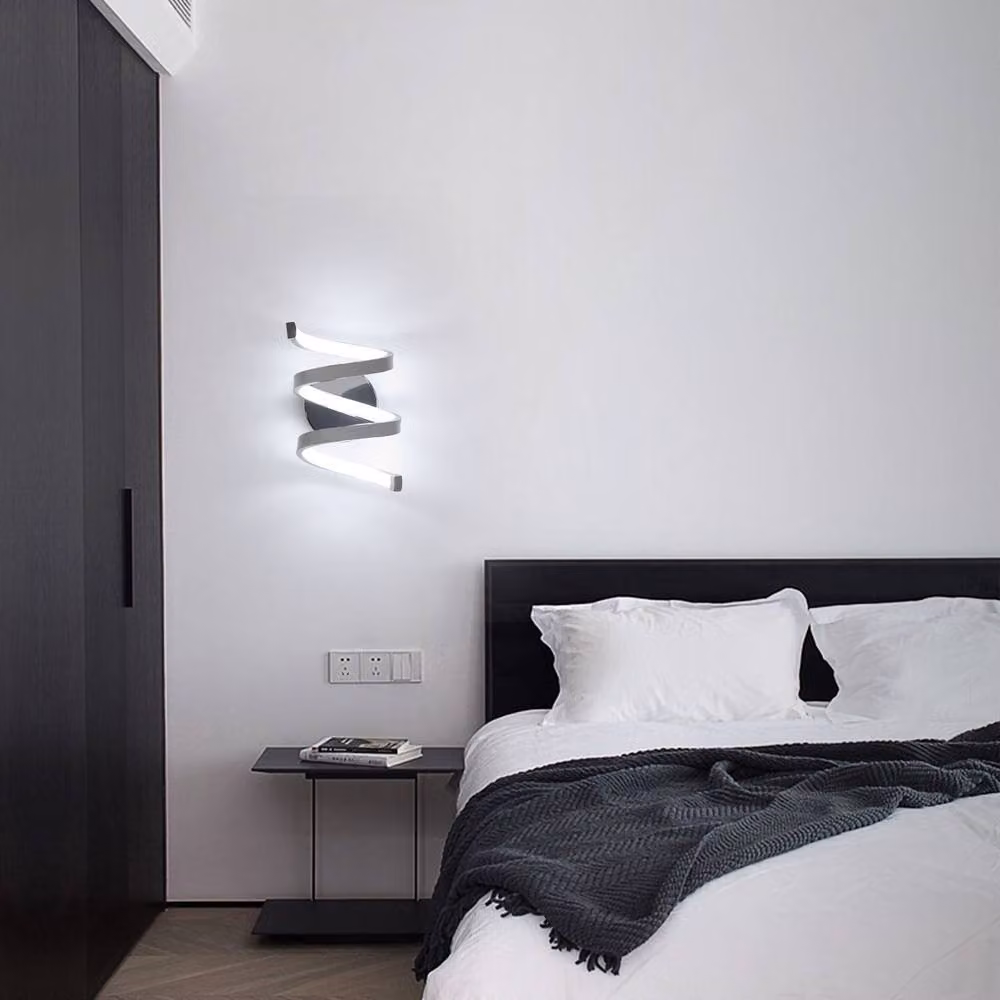 Pheashine Modern LED Wall Lamp in Chrome and Silver with 6500K Cool White Light, Length: 20 cm – 2