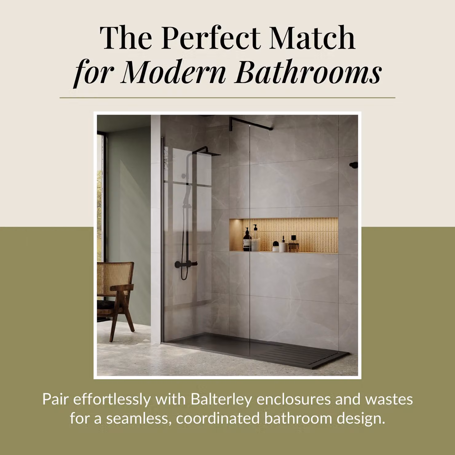 Balterley Premium Rectangular Walk In Shower Tray in Slate Grey, W: 170 cm, D: 70 cm – 5