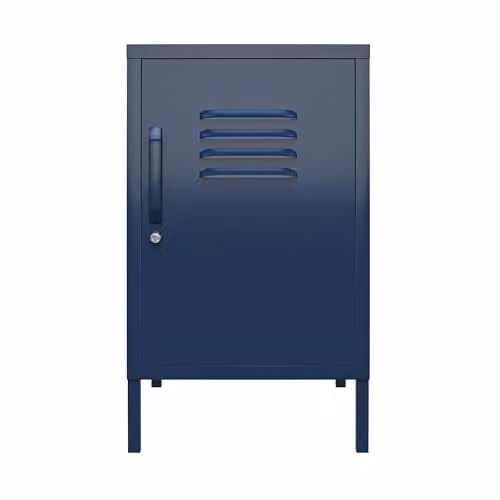 DHP Furniture Bradford Metal Locker End Table, Blue, W: 37 cm, D: 39 cm, H: 68 cm