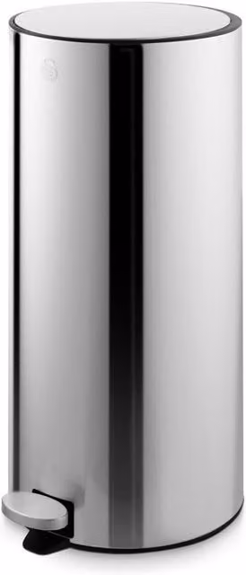 Swan 30L Round Silver Stainless Steel Pedal Bin with Soft Close and Removable Inner Bucket – 5