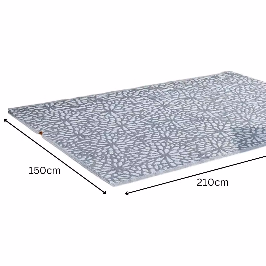 Marco Paul Bloom Slate Outdoor Garden Rug in Dark Grey, W/D: 150 x 210 cm – 2