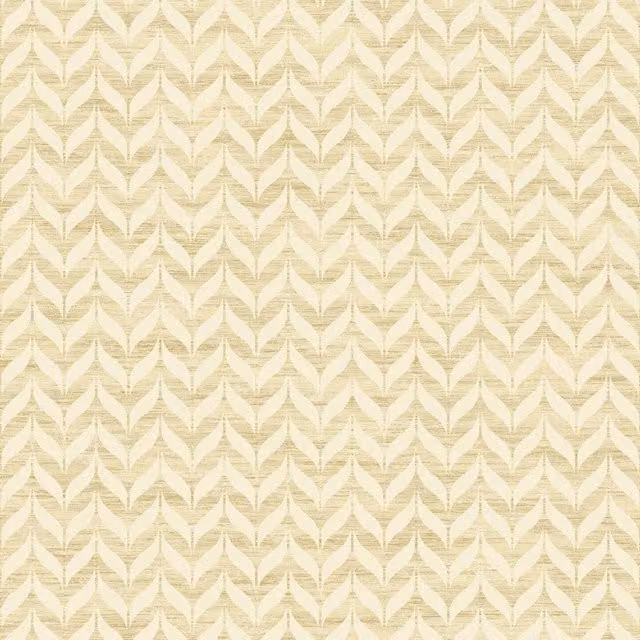 Rasch Gold Botanical Leaf Stripe Pattern Embossed Paper Wallpaper
