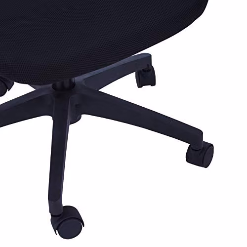 Premier Housewares Modern Grey and Black Fabric Home Office Task Chair with Armrests and Castors, W: 62 cm, D: 55 cm, H: 95 cm – 5