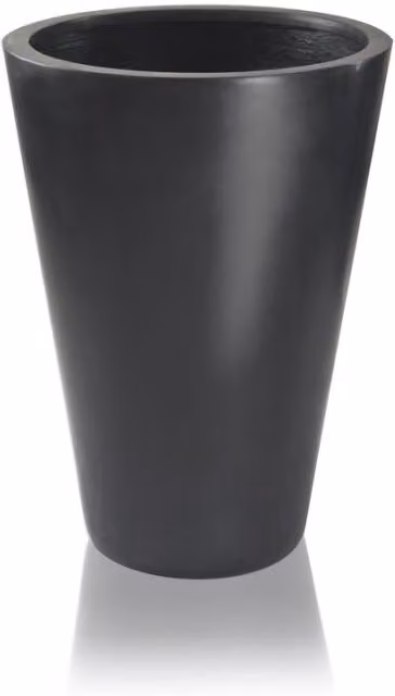 Primrose Calgary Tall Planter in Black Polystone