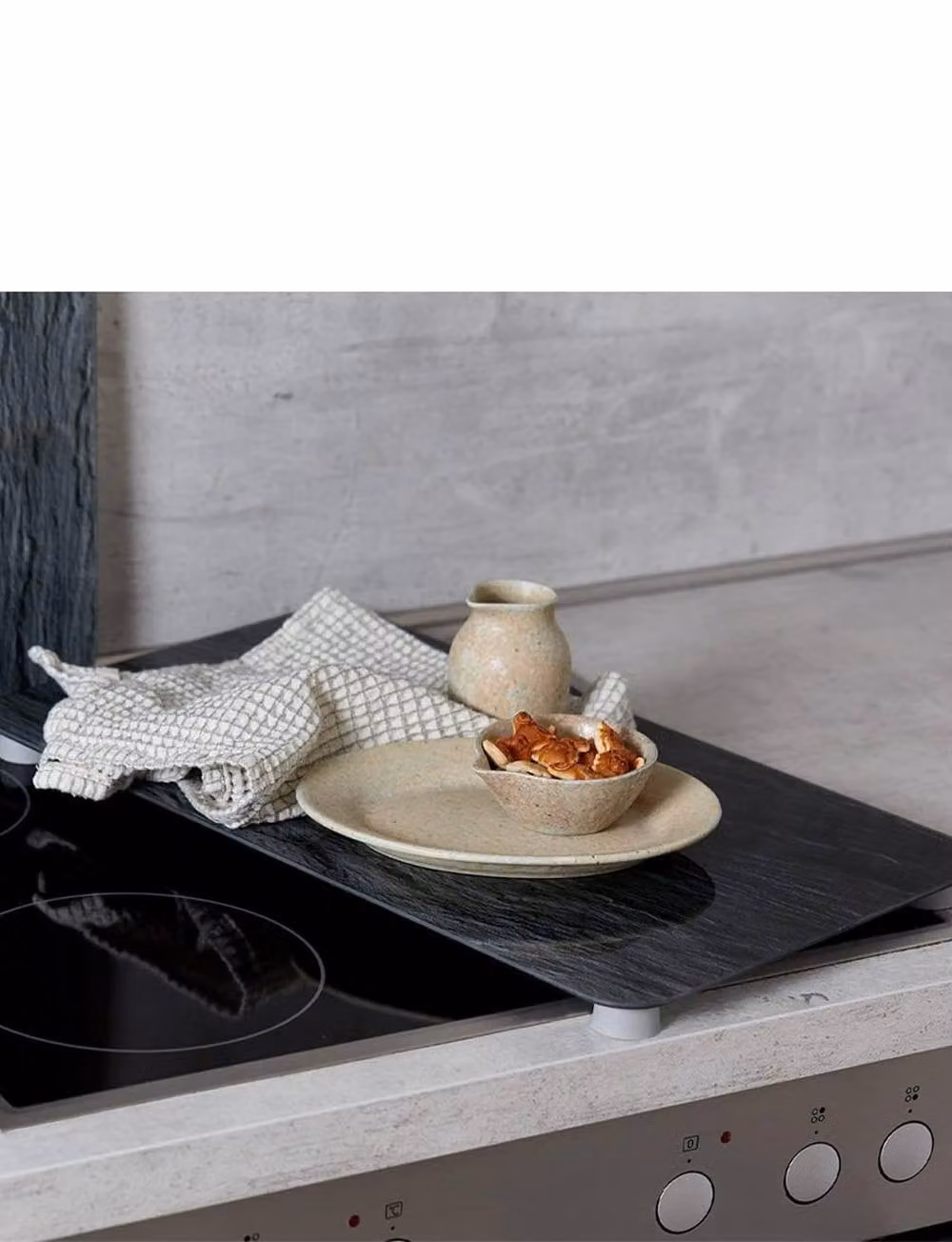 Chums Set of 2 Universal Glass Hob Covers for Gas, Electric or Induction Stoves in Beige – 1