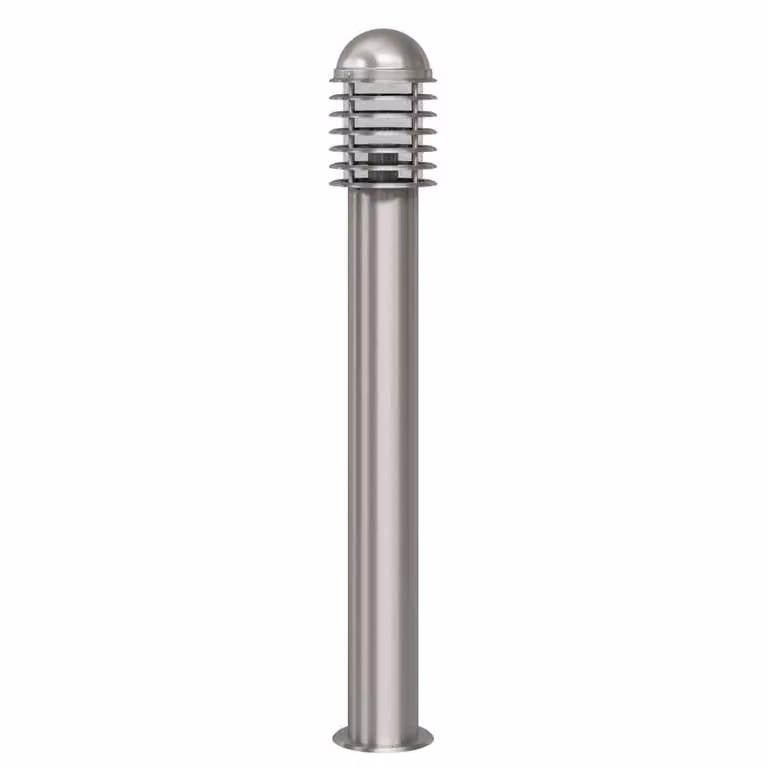 Berkfield Home Silver Stainless Steel Outdoor Post Lamp for Garden and Terrace