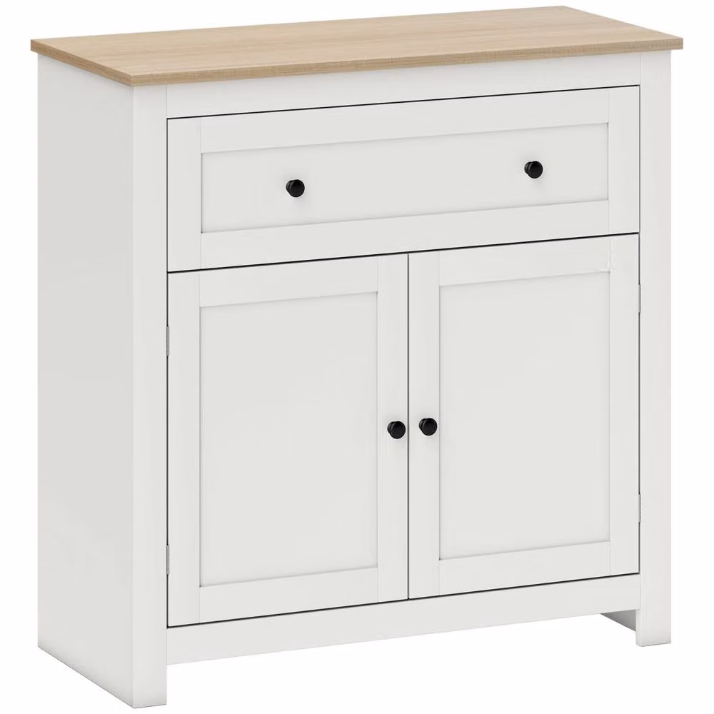 Wyld Haus Viso Cream White Sideboard with Drawer and Adjustable Shelf – 2