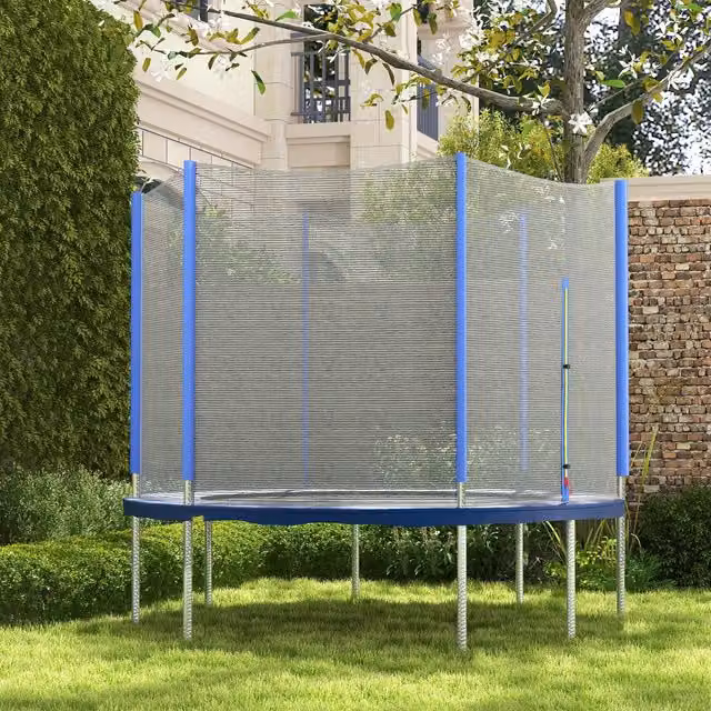 SPORTNOW Blue Polyester Trampoline Net with Zipped Door for 8ft / 244cm Trampolines