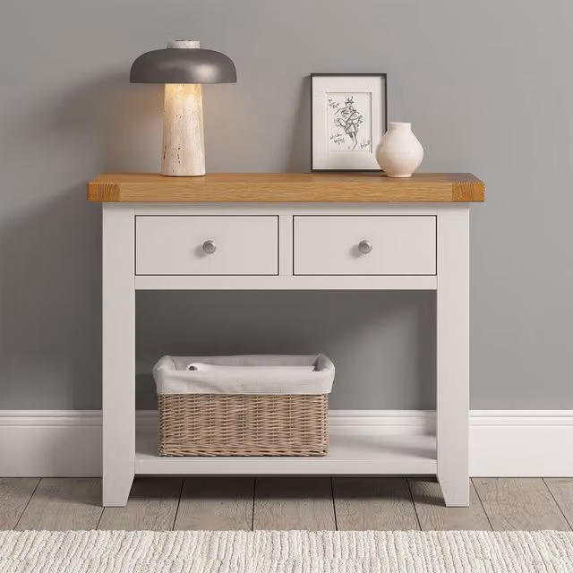Seconique Classic White Wood Console Table