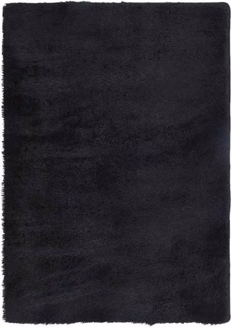 Berkfield Home NAVARRA Shaggy High Pile Rug, Black, W/D/H: 120 x 170 cm