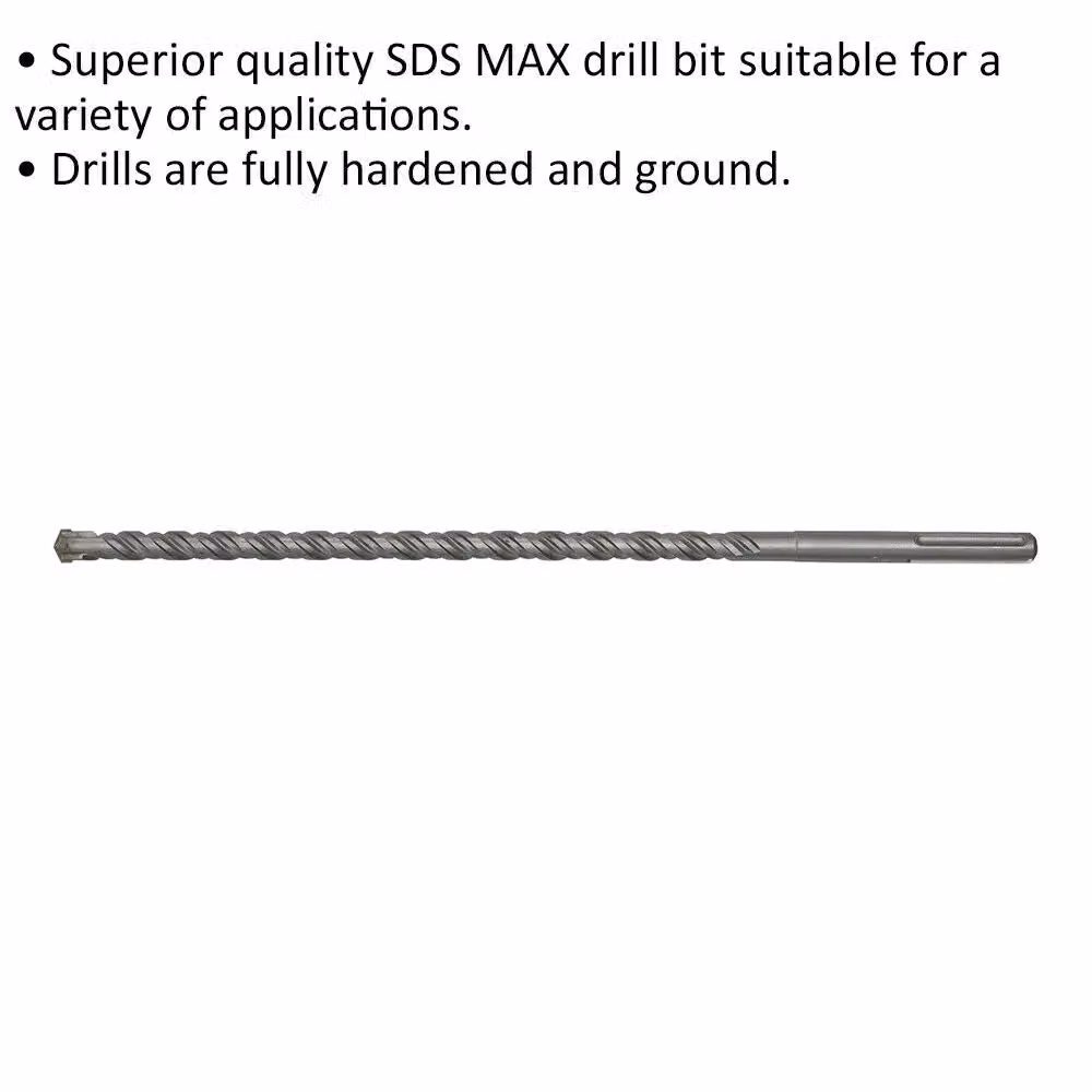 Loops SDS Max Masonry Drill Bit, 19 mm Diameter, Silver – 2