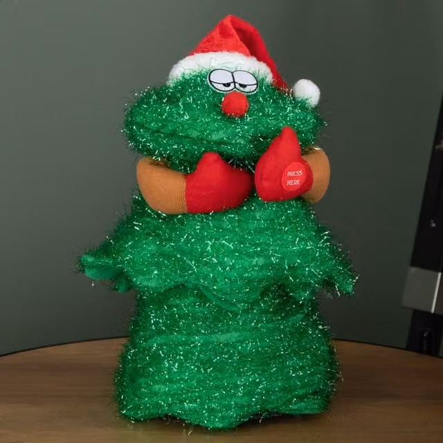 Samuel Alexander Green Animated Singing and Dancing Norbert Christmas Tree Decoration, Height: 28 cm