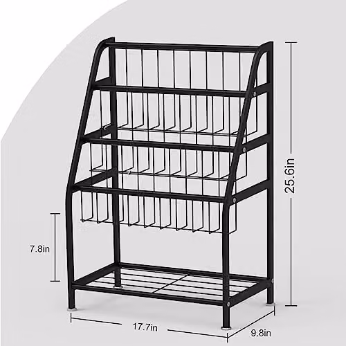 Huhote Kids Bookshelf and Toy Storage Organizer in Black – 3