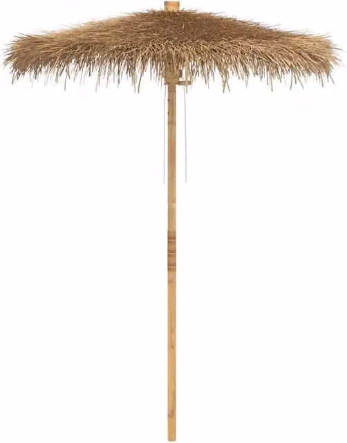 Berkfield Home Tiki Umbrella with Multicolour Banana Leaf Canopy and Bamboo Pole, Diameter: 180 cm