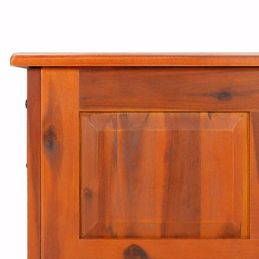 Berkfield Home Brown Acacia Wood Storage Chest with Lid, W/D/H: 76 x 37 x 35 cm – 4