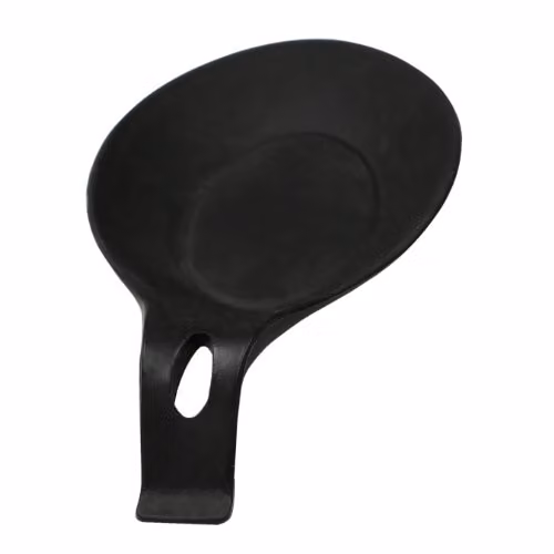 Premier Housewares Zing Rectangular Silicone Spoon Rest - Black, H3 x W24 x D12 cm – 3
