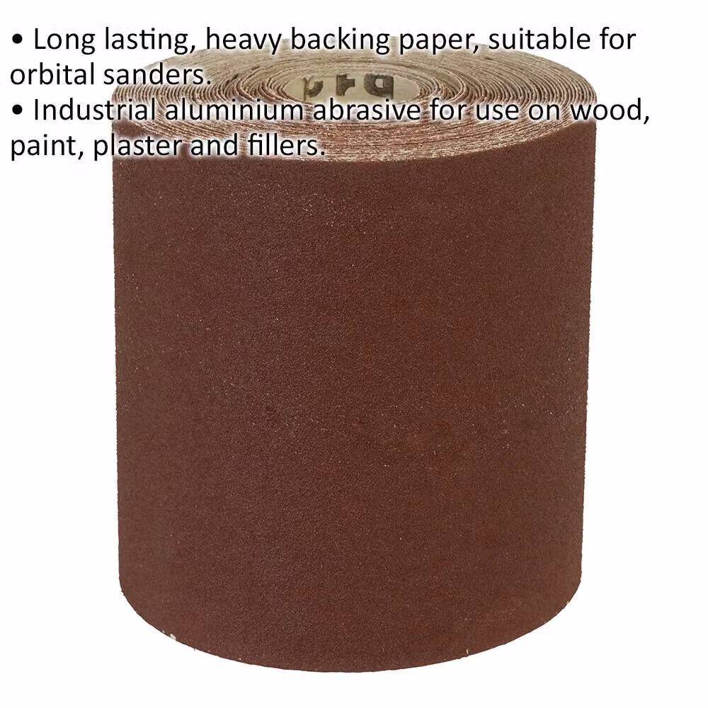Loops Aluminium Abrasive Sanding Roll for Orbital Sanders, 120 Grit, W: 11.5 cm, L: 10 m – 2