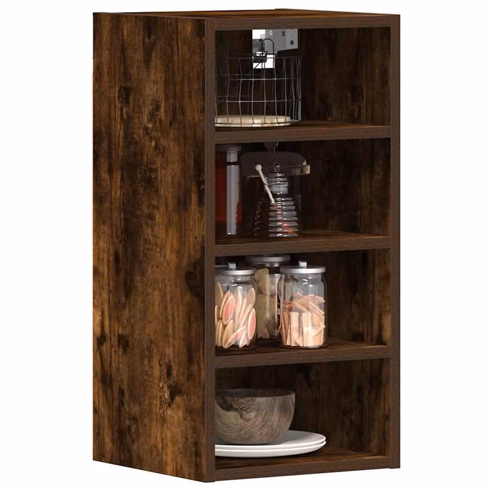Berkfield Home Smoked Oak Hanging Cabinet in Brown, W/D/H: 30 x 29.5 x 60 cm – 2