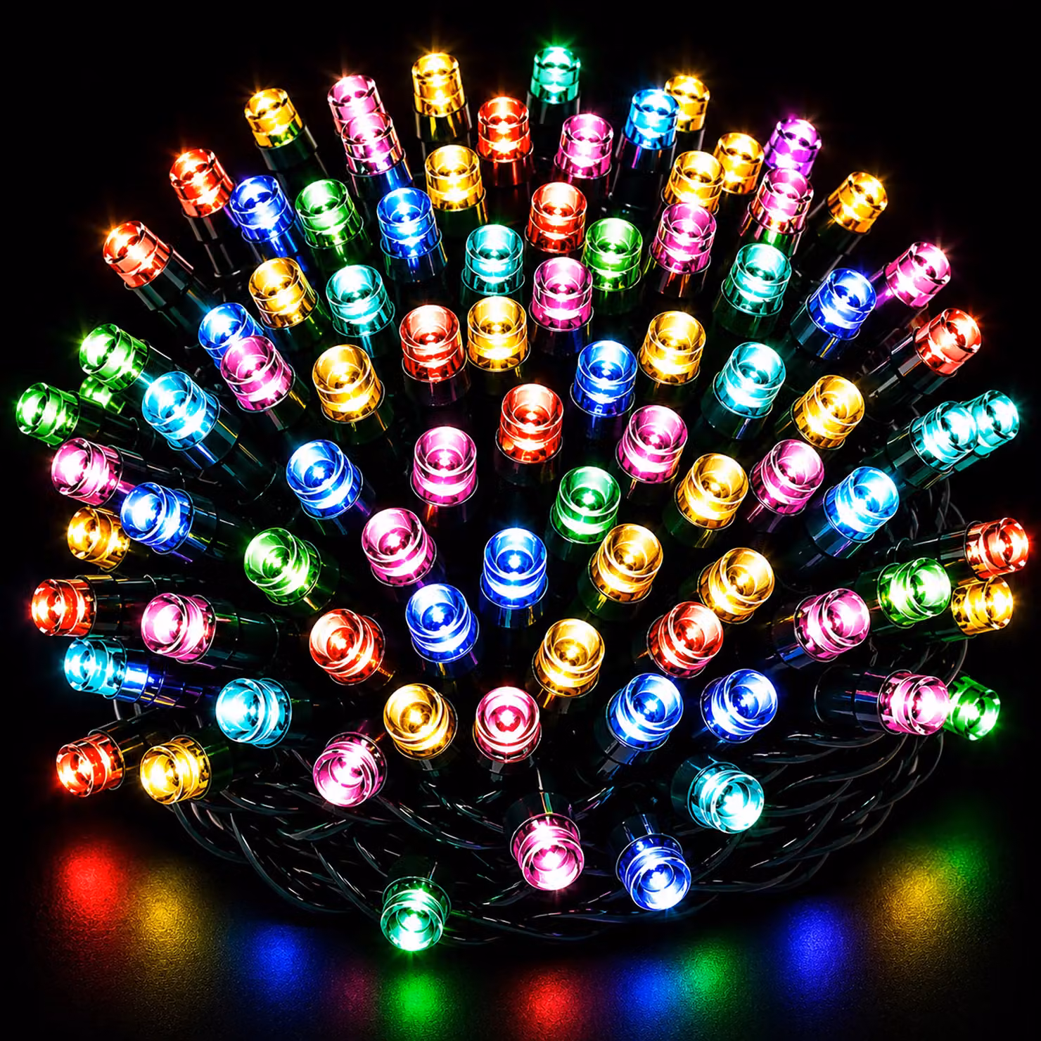 Simpa 100 LED Multi-Action Battery Operated RGB String Lights in Blue, White, Green and Multicolour – 2