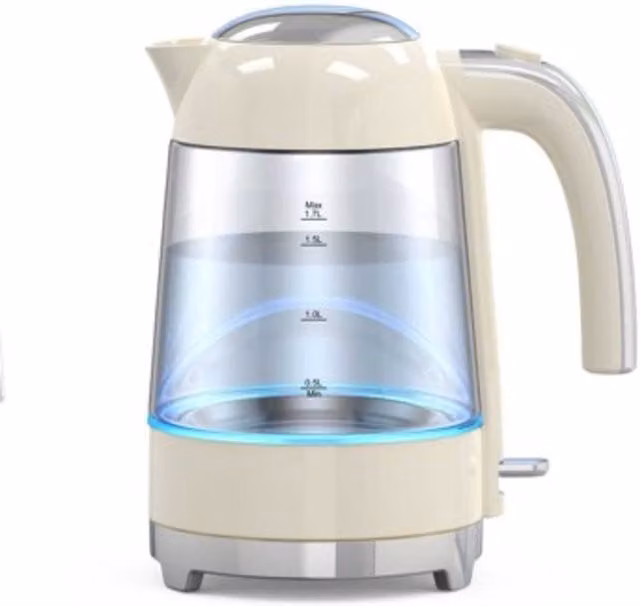 Swan Solace 1.7 l Glass Kettle - Beige
