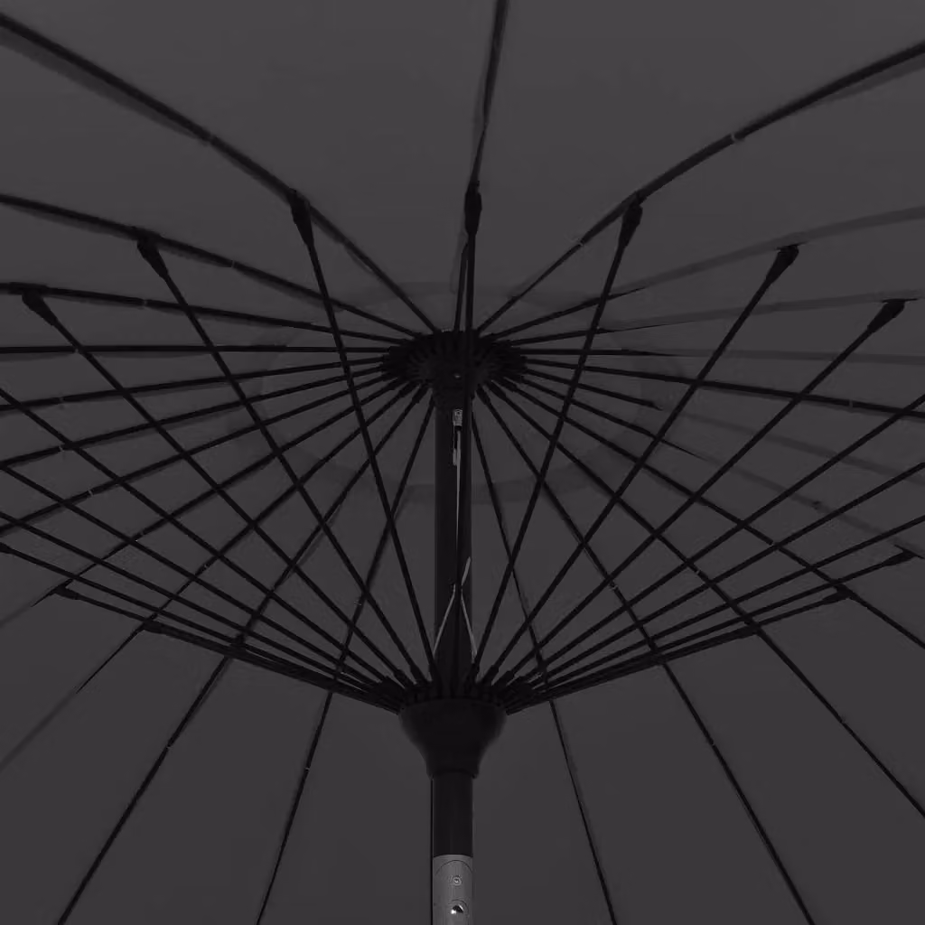 Berkfield Home Outdoor Parasol with Aluminium Pole, Anthracite and Black, Diameter: 270 cm – 3