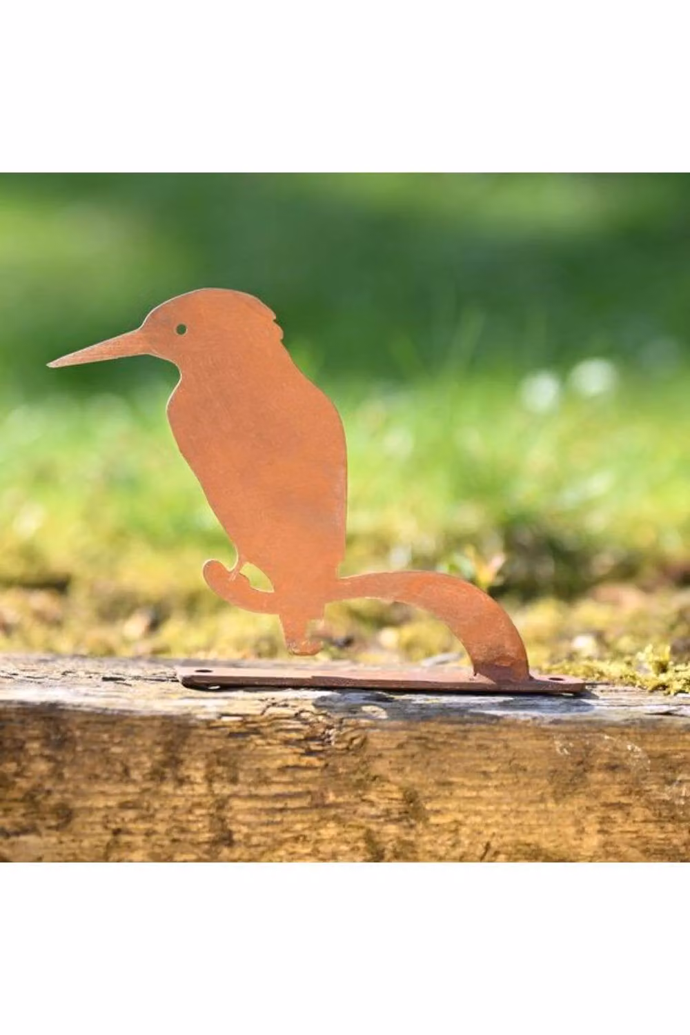 KDMD Nature Silhouette Kingfisher on Branch Metal Wall Art in Brown – 2