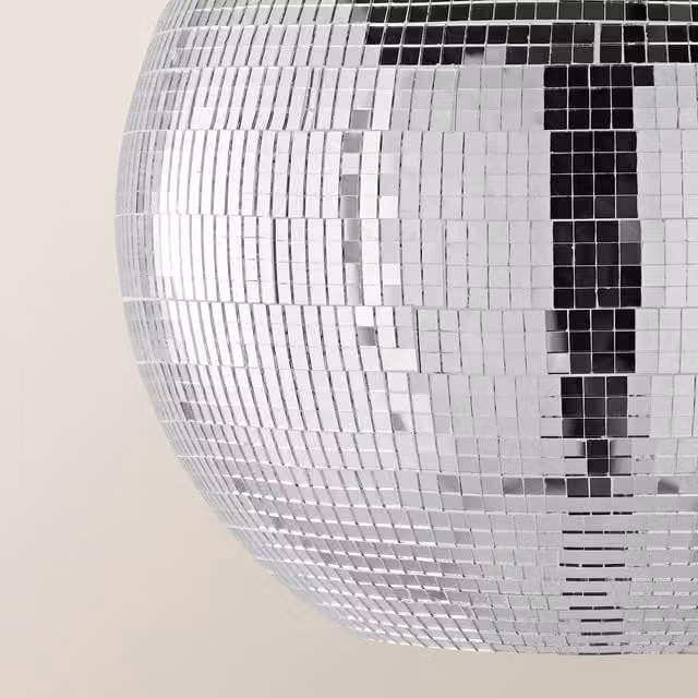 ValueLights Dolly Disco Ball Silver Glass Sphere Ceiling Pendant Light Lamp Shade