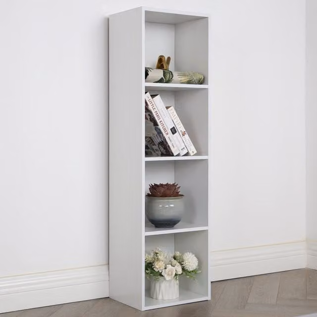 Home Garden Direct Jane 4 Tier Tall Storage Cube in White