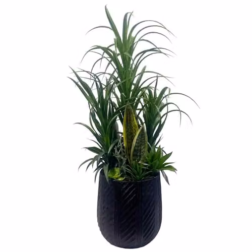 Leaf UK 107cm Green Artificial Yukka Plant in a Concrete Pot – 2