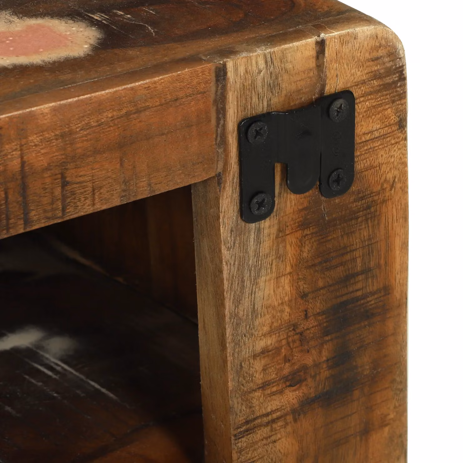 Berkfield Home Rustic Reclaimed Solid Wood TV Cabinet in Brown, W/D/H: 100 x 32 x 36 cm – 4