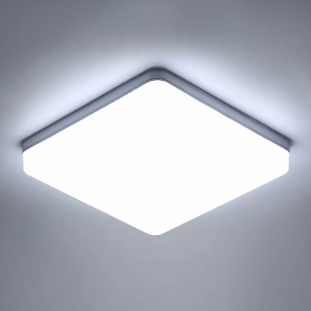 Pheashine White Square LED Ceiling Light, 36W, 6500K Cool White, W/D/H: 23 x 23 x 23 cm – 1
