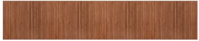 Berkfield Home Rectangular Bamboo Rug in Brown, W: 80 cm, L: 400 cm