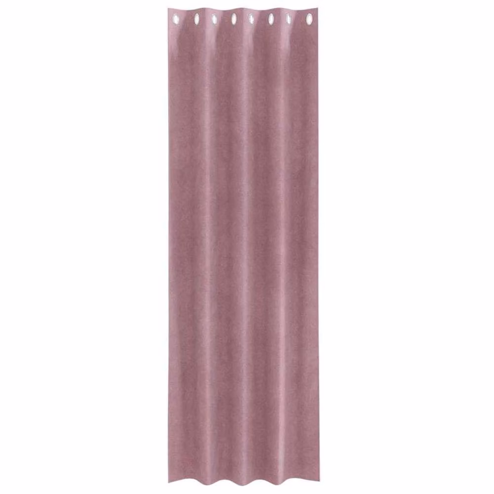Berkfield Home Pink Velvet Blackout Eyelet Curtains, 2 Pack, W: 140 cm x H: 245 cm – 3