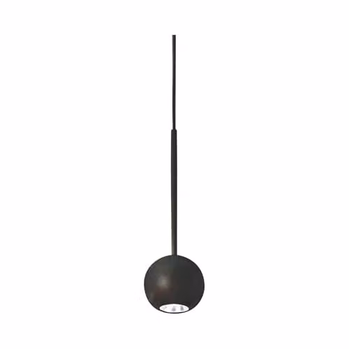 Ideal Lux Archimede Integrated LED Globe Pendant Ceiling Light in Black, 250Lm, 3000K Warm White