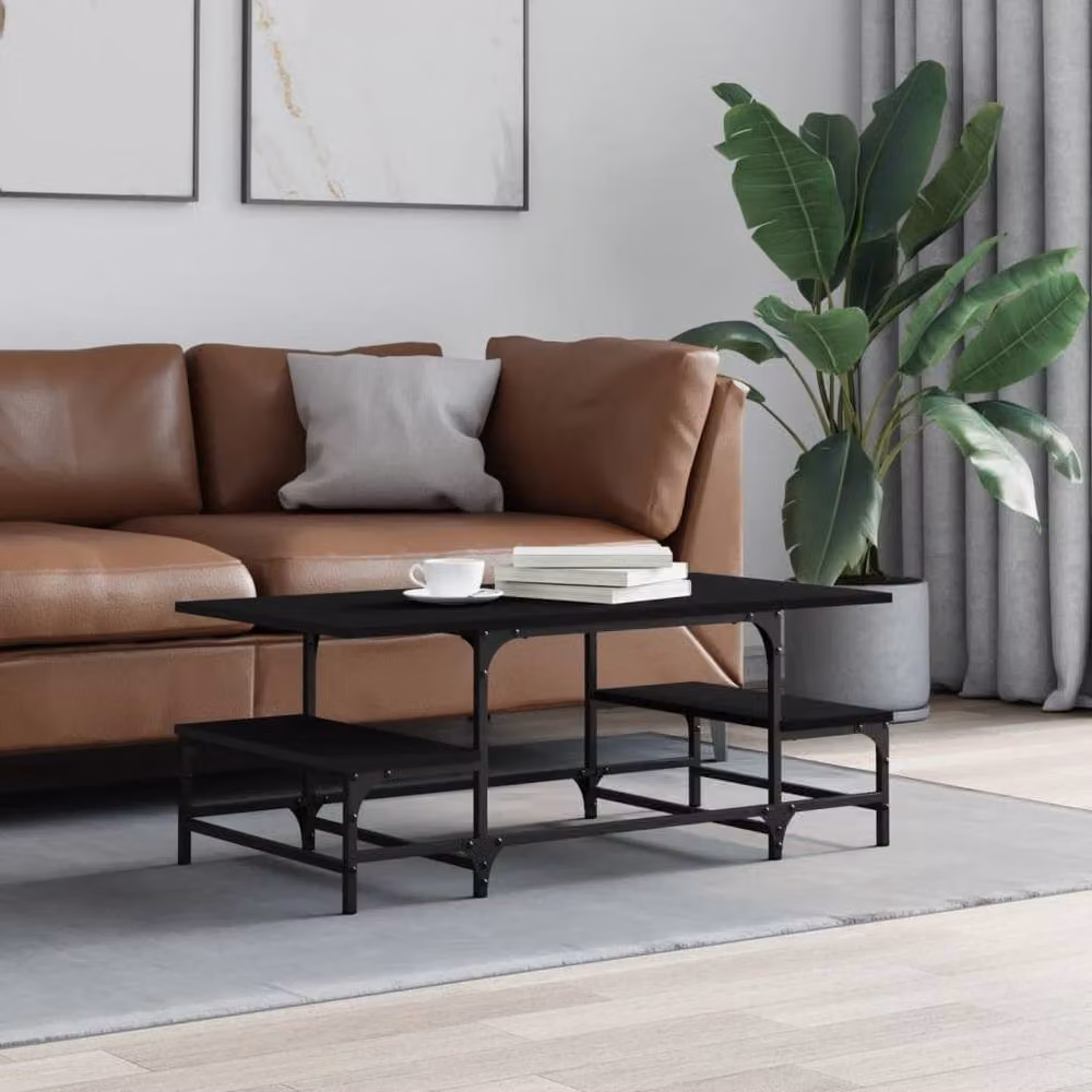 Berkfield Home Decorative Black Coffee Table, W/D/H: 100 x 50.5 x 40 cm – 2