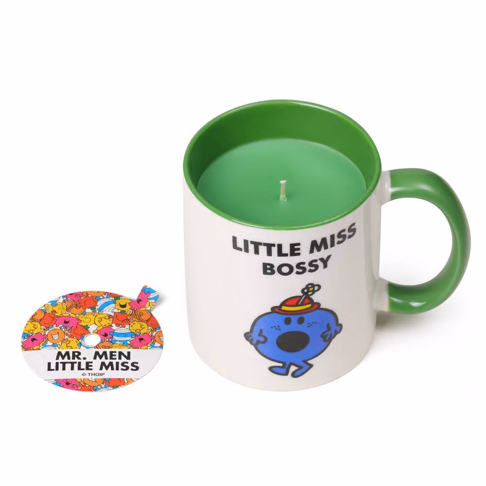 Mr. Men And Little Miss Little Miss Bossy Ceramic Mug Candle, Plum and Rhubarb Scent, 256g, White – 2