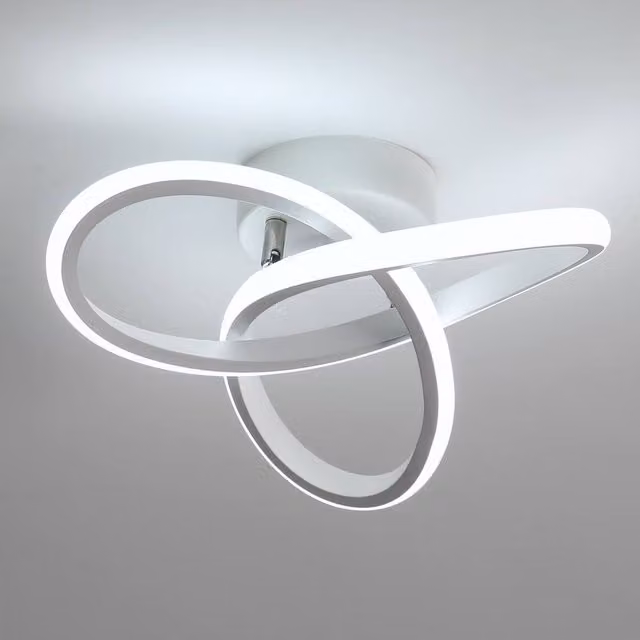 Pheashine White Clover LED Ceiling Light, 20W, 25cm, Tri-Tone CCT Aluminium Design – 1